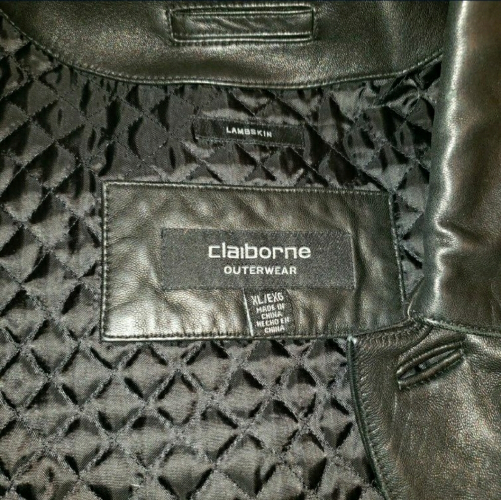 Men's claiborne lambskin leather jacket XL